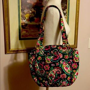 Vera Bradley Navy and Hot Pink Floral Shoulder